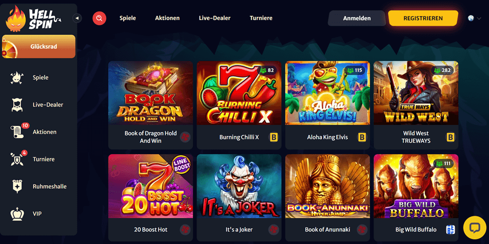 Hell Spin Casino Automatenspiele