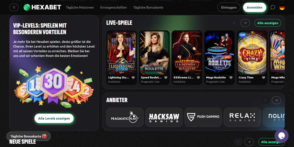 Hexabet Live-Casino