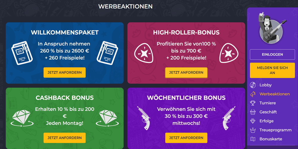 RollingSlots Aktionen